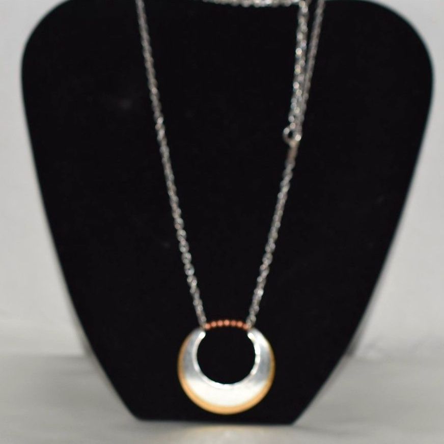 Vintage Marjorie Baer Sf Sterling Mixed Metals Silver/Brass/Gold 28